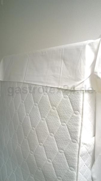 "Kleve" - Bettlaken mit Kappe - Baumwolle weiß - 160/265 cm - 175 gr/qm